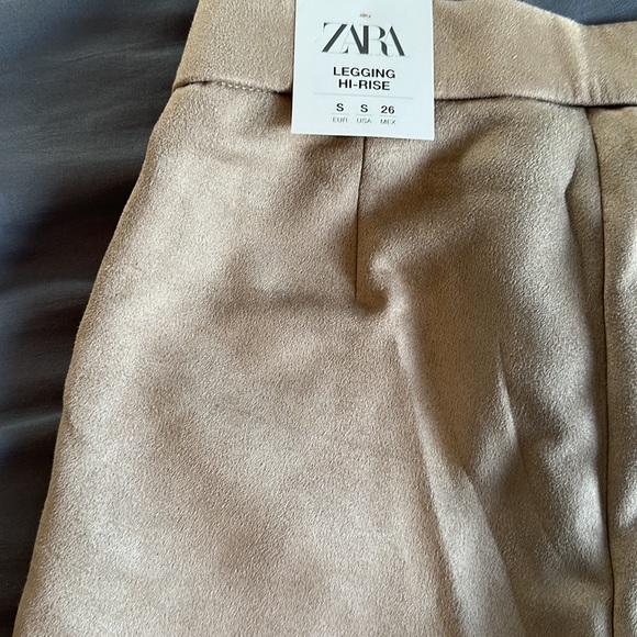 NWT Zara Suede nude pants - Picture 4 of 4